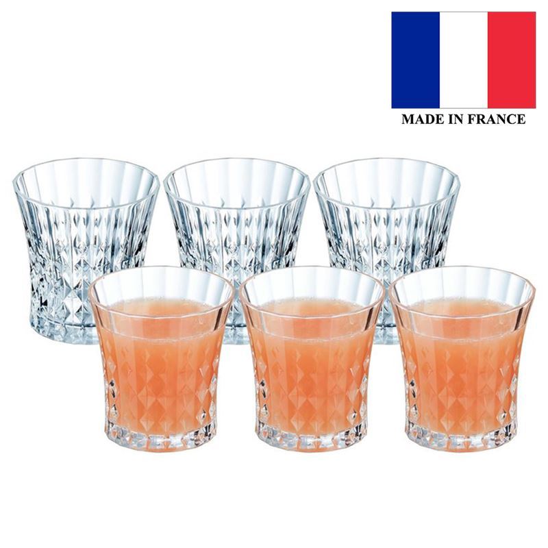 Cristal D’arques – Lady DIamond Old Fashioned Tumbler 270ml Set of 6 (Made in France)
