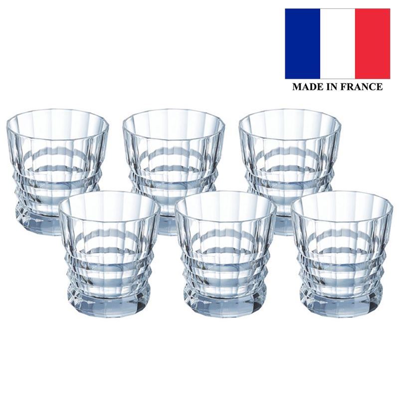 Cristal D’arques – Architecte Old Fashioned Tumbler 320ml Set of 6 (Made in France)