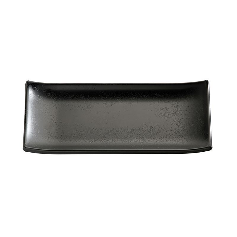 APS – Zen Black Melamine Commercial Grade Sushi Plate Rectangular 22.5×9.5