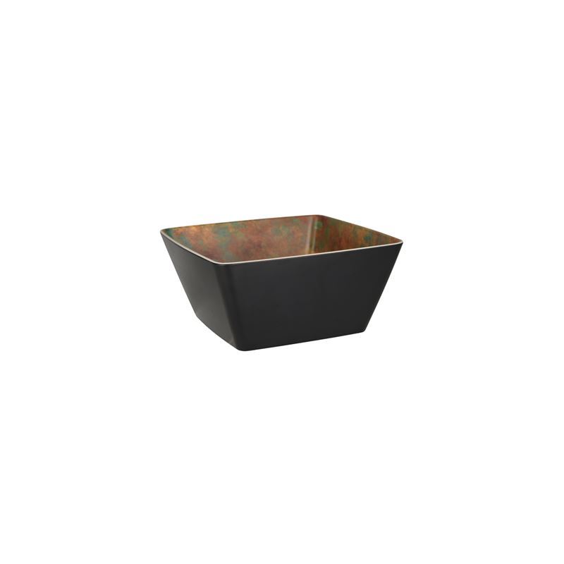 Zicco – Melamine Commercial Grade Patina Black Square Bowl 25x12cm