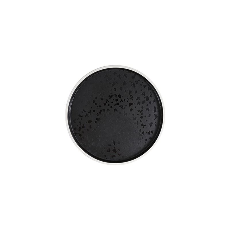 Zicco – Dusk Melamine Commercial Grade Round Tray Black/White 21.5×1.8cm