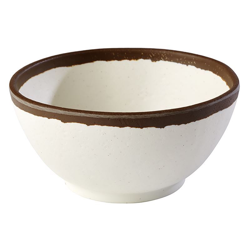 APS – Crocker Bowl White/Brown 12.5cm