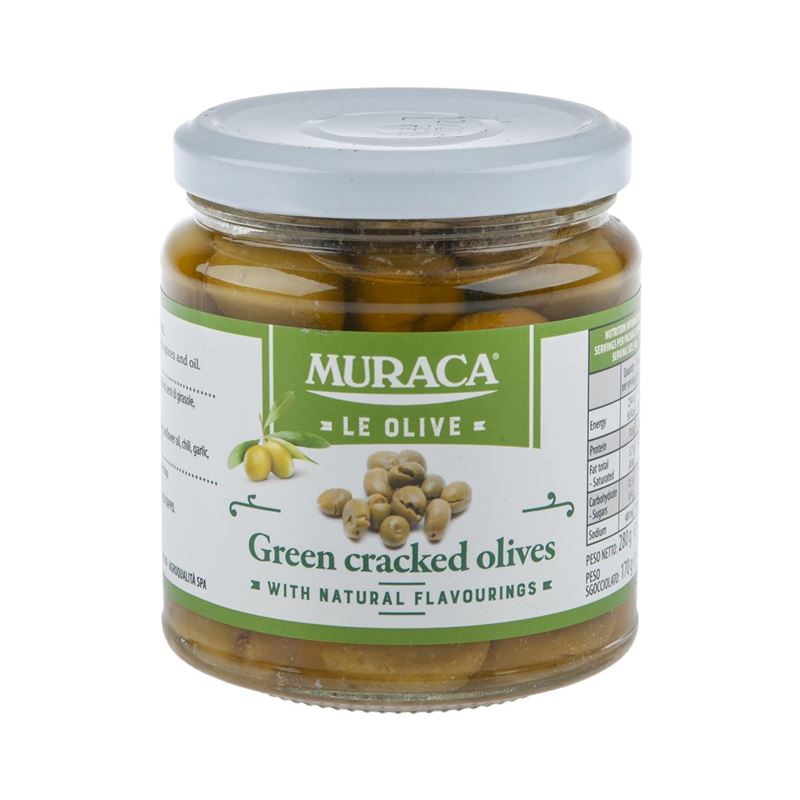 Muraca – Cracked Green Olives 280g (Made in Italy)