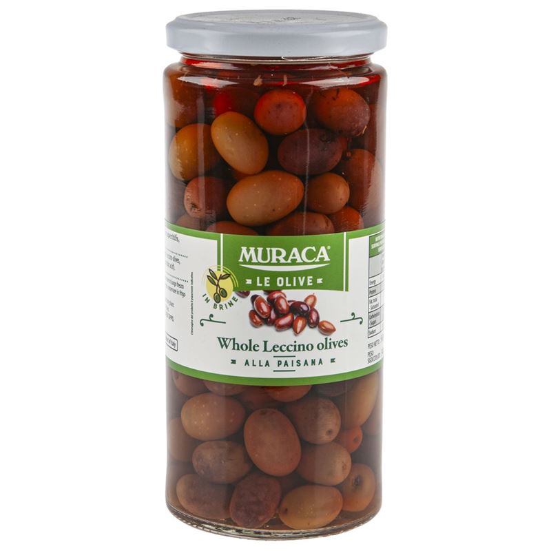 Muraca – Leccino Whole Olives 580g (Made in Italy)