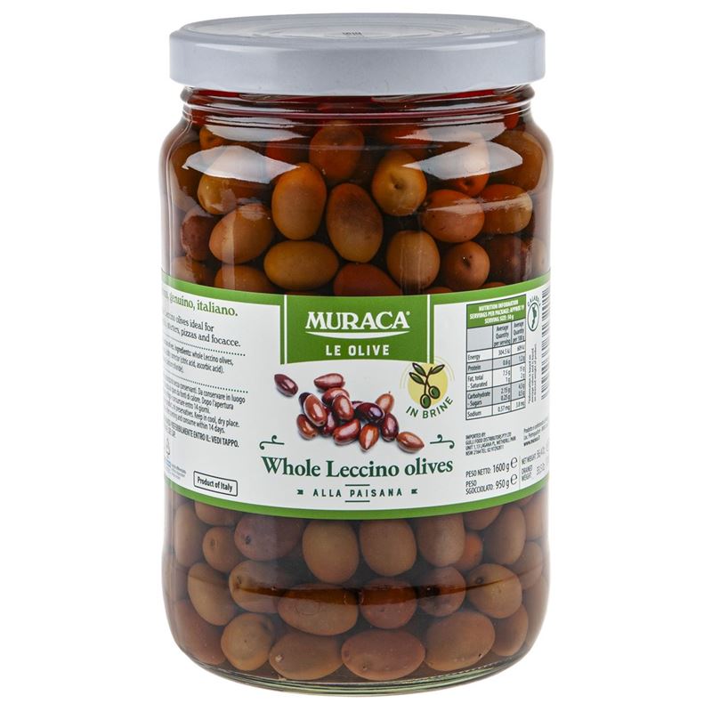 Muraca – Leccino Whole Olives 1.7Kg (Made in Italy)