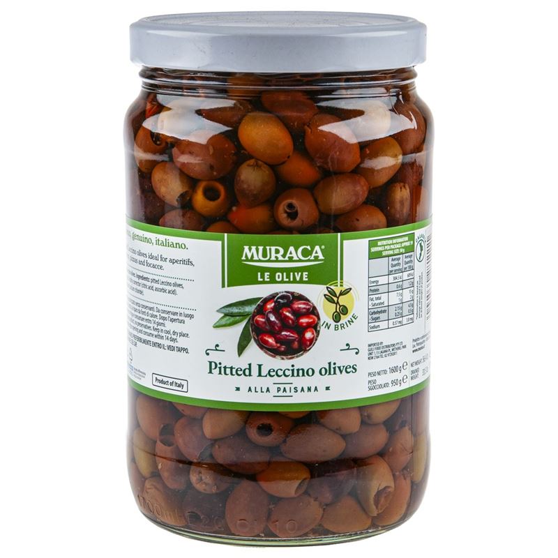 Muraca – Leccino Pitted Olives 1.7Kg (Made in Italy)