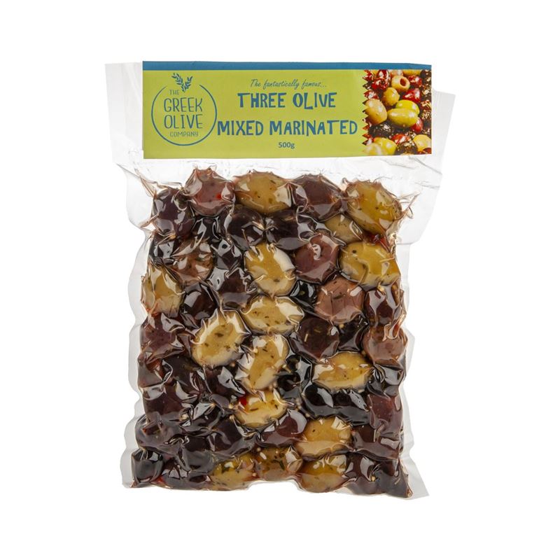 The Greek Olive Company – Mixed Marinated Olives 500g (Product of Greece)