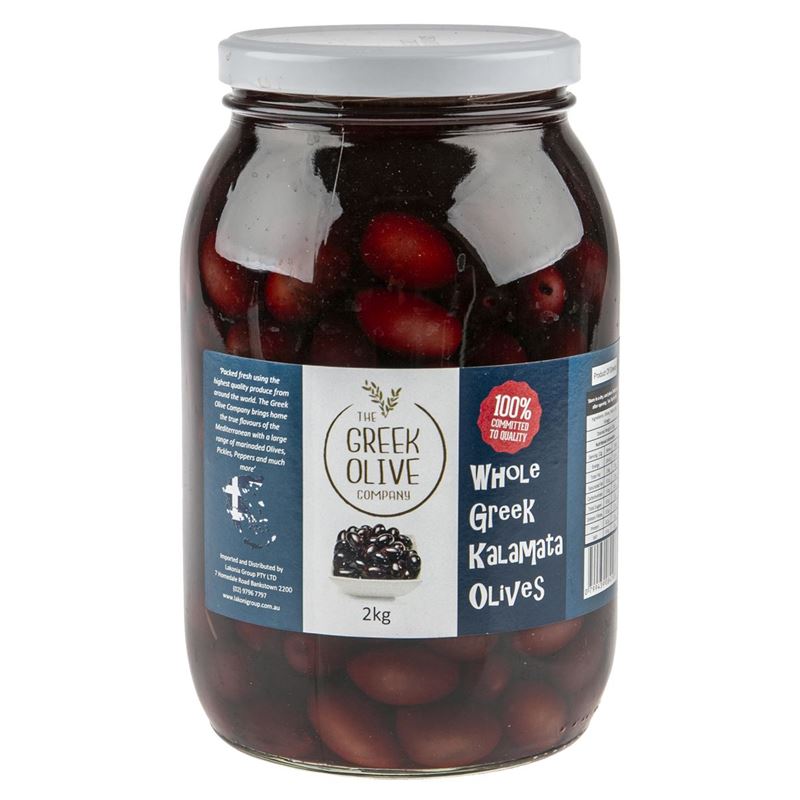 The Greek Olive Company – Jumbo Kalamata Olives 2kg (Product of Greece)
