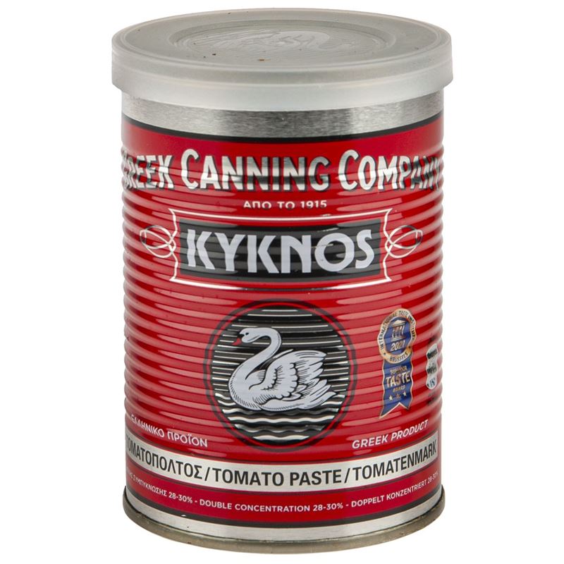 Kyknos – Double Concentrate Tomato Paste 410g with Re-Usable Lid (Product of Greece)