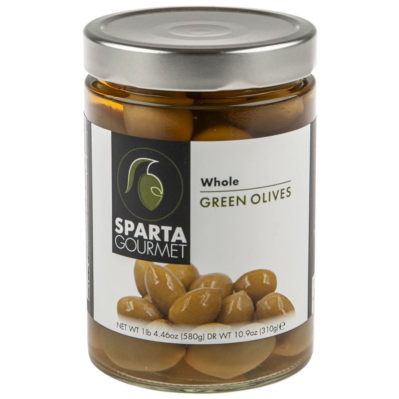 Sparta Gourmet – Green Whole Olives 310g (Product of Greece)