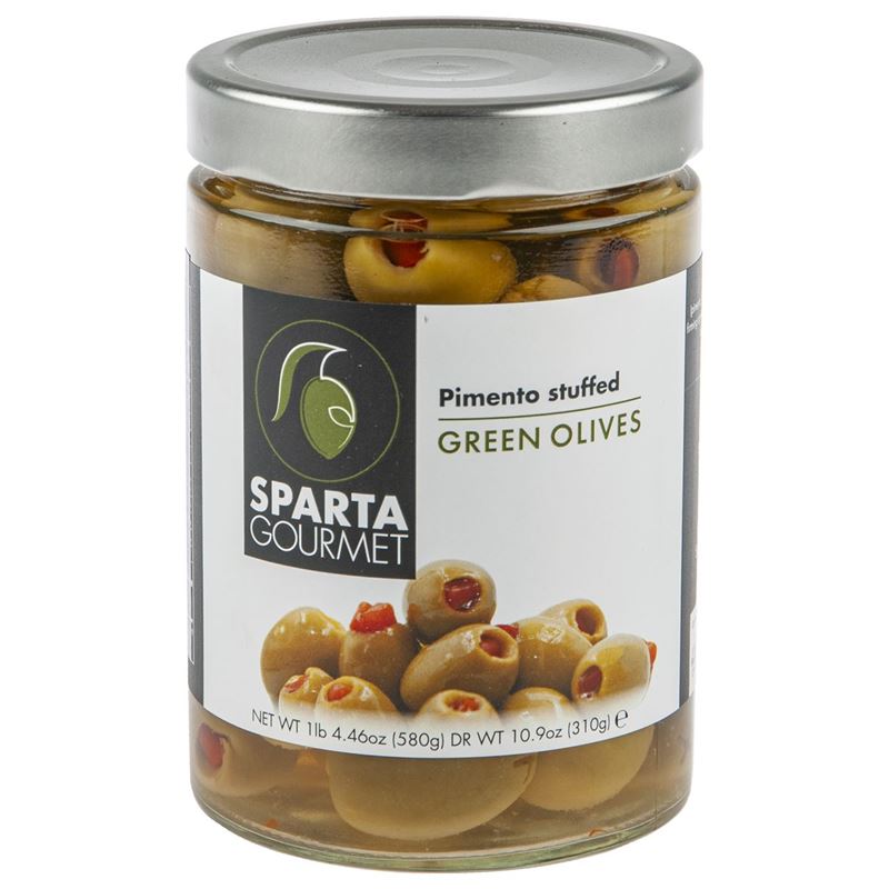 Sparta Gourmet – Green Pimento Stuffed Olives 310g (Product of Greece)