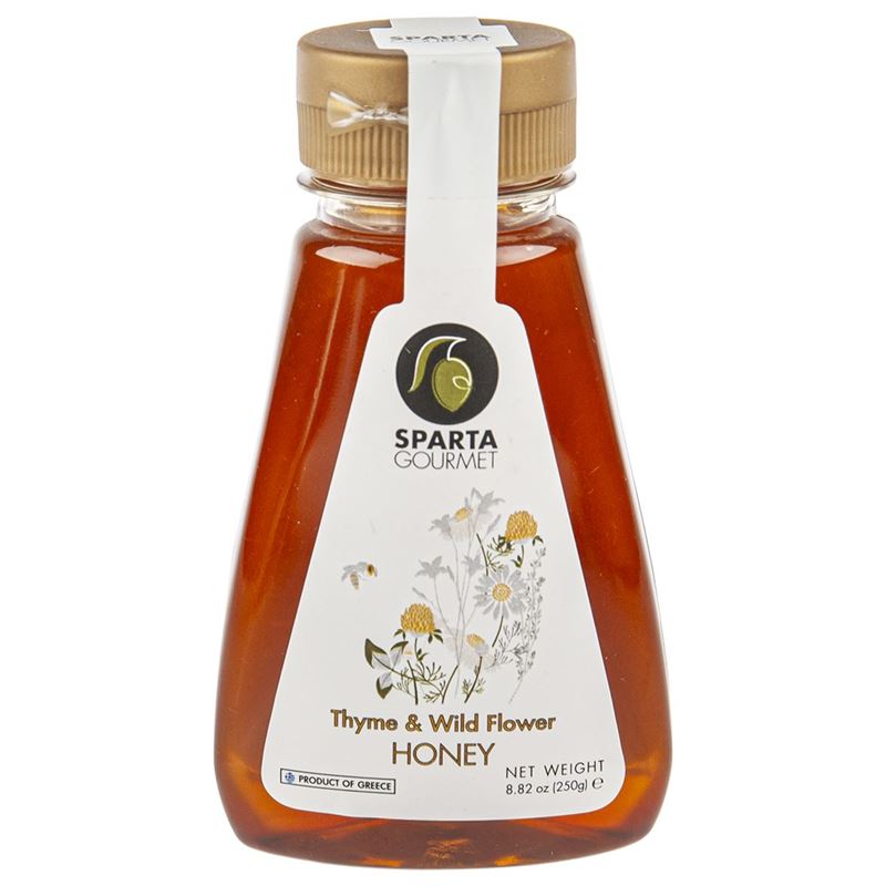 Sparta Gourmet – Thyme & Wild Flower Honey 250g Squeeze Bottle (Product of Greece)