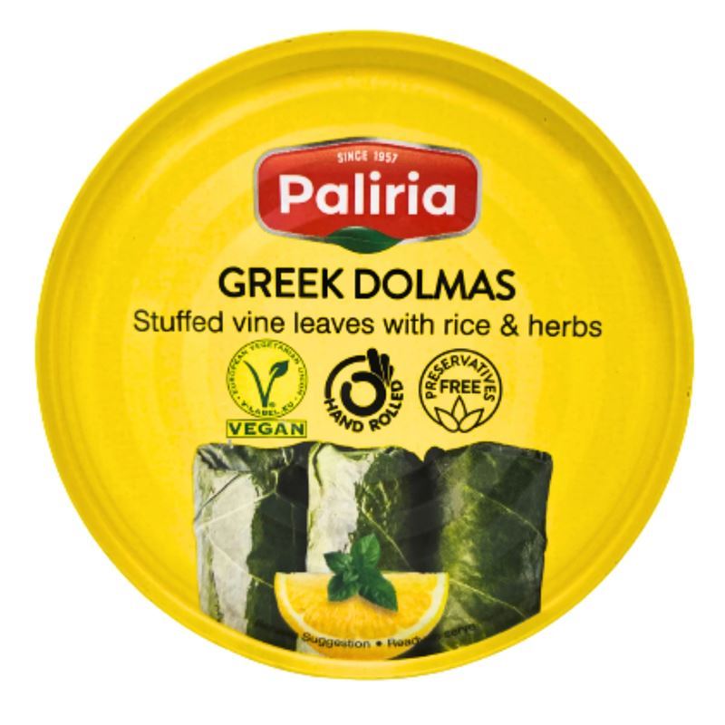 Palirria – Stuffed Vine Leaves with Rice 280g (Product of Greece)