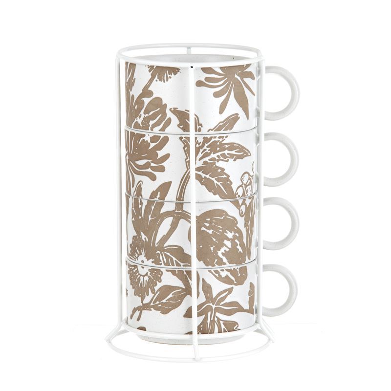 Amalfi – Mylora Set of 4 Mugs with Stand