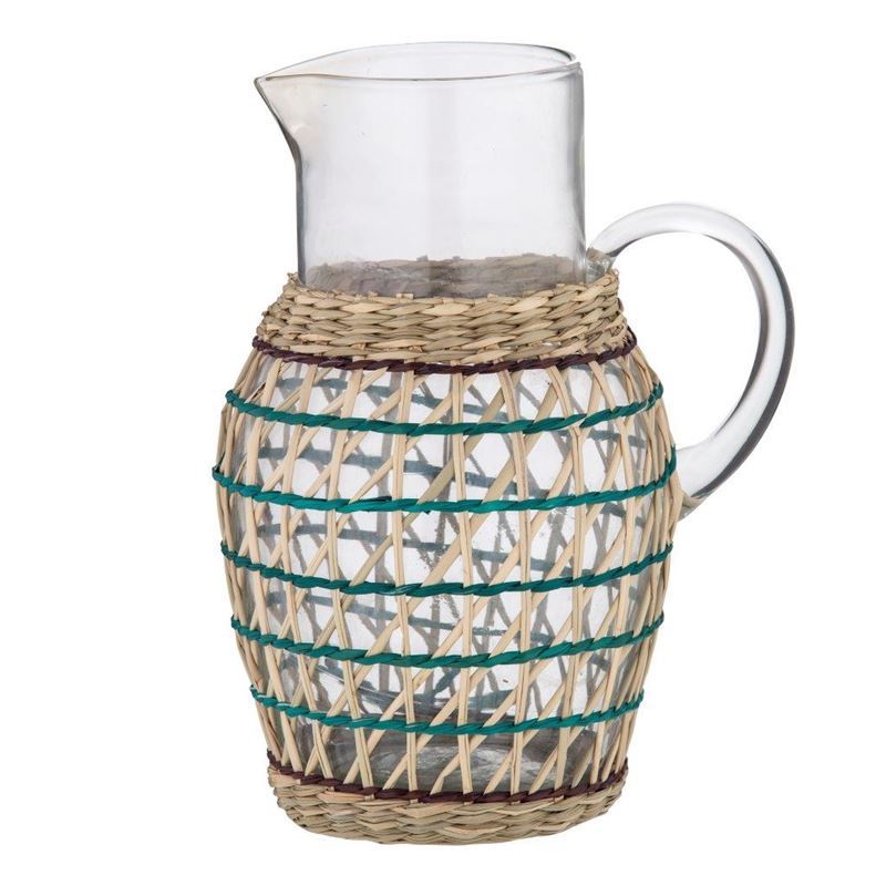 Davis & Waddell – Adriatic Glass Pitcher with Woven Sleeve 1.7Ltr