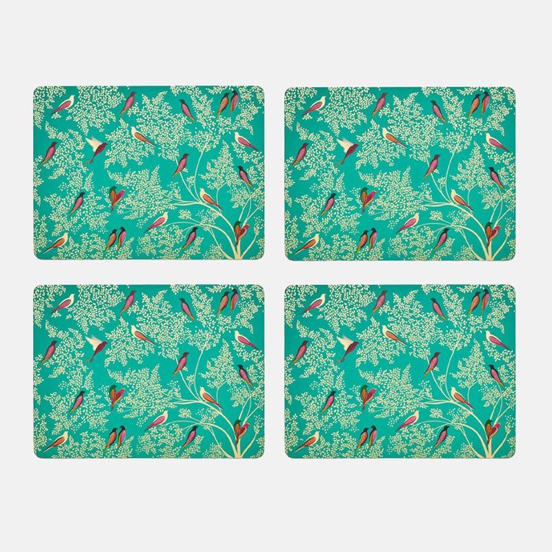 Portmeirion – Sara Miller Chelsea Birds Green Placemats 30.5x23cm Set of 4