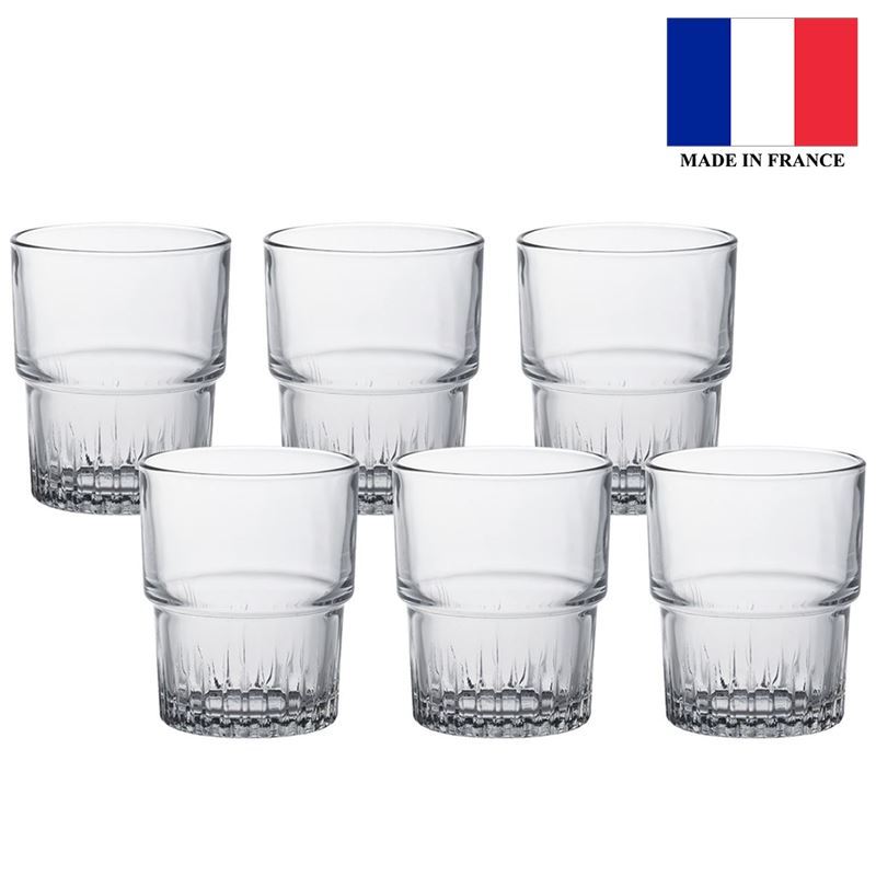 Duralex – Empilable Tempered Glass Tumbler 160ml Set of 6 (Made in France)