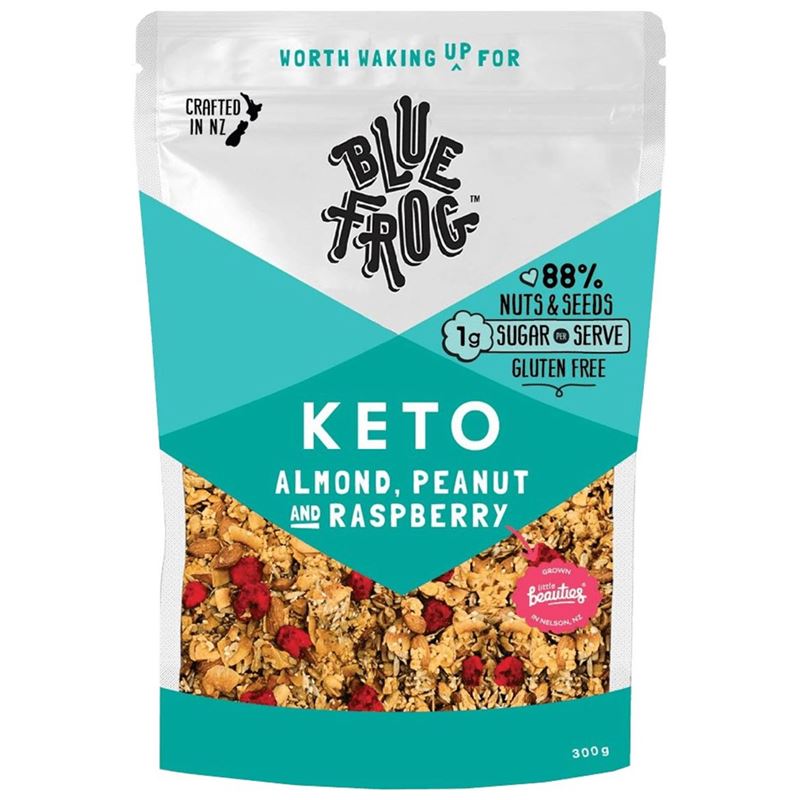 Blue Frog – Keto Almond, Peanut & Raspberry Muesli 300g