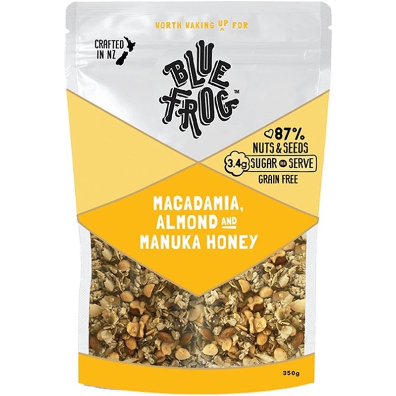Blue Frog – Macadamia, Almond & Manuka Honey Muesli 350g