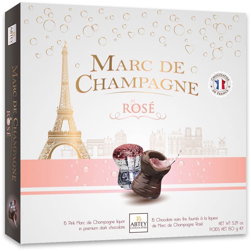 Atbey – Moments Marc de Champagne Rose Dark Chocolate Liquer 150g (Made in France)