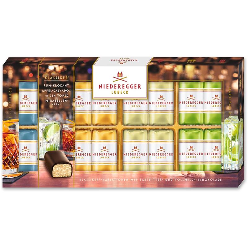 Niederegger Ludbek – Variations Liqueur Collection Marzipan Dark and Milk Chocolate  (Made in Germany)