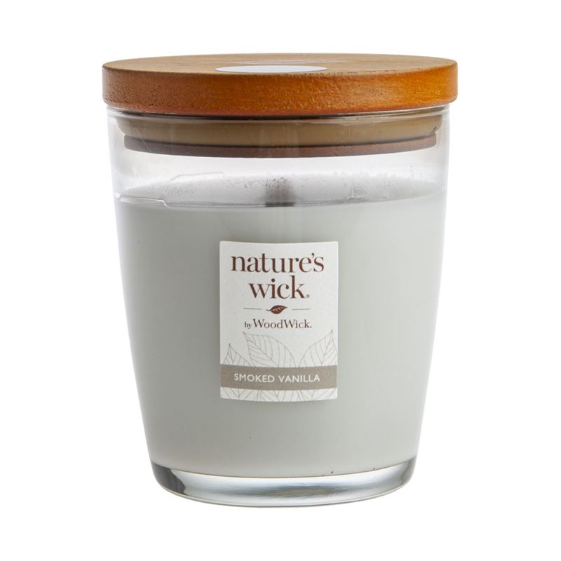 Nature’s Wick by Woodwick – Smoked Vanilla Scented Candle in Jar (Made in the U.S.A)