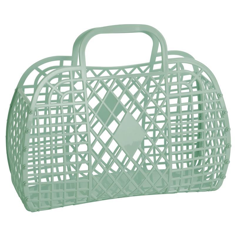 Sun Jellies – Retro Basket Large Olive 35x30x15cm