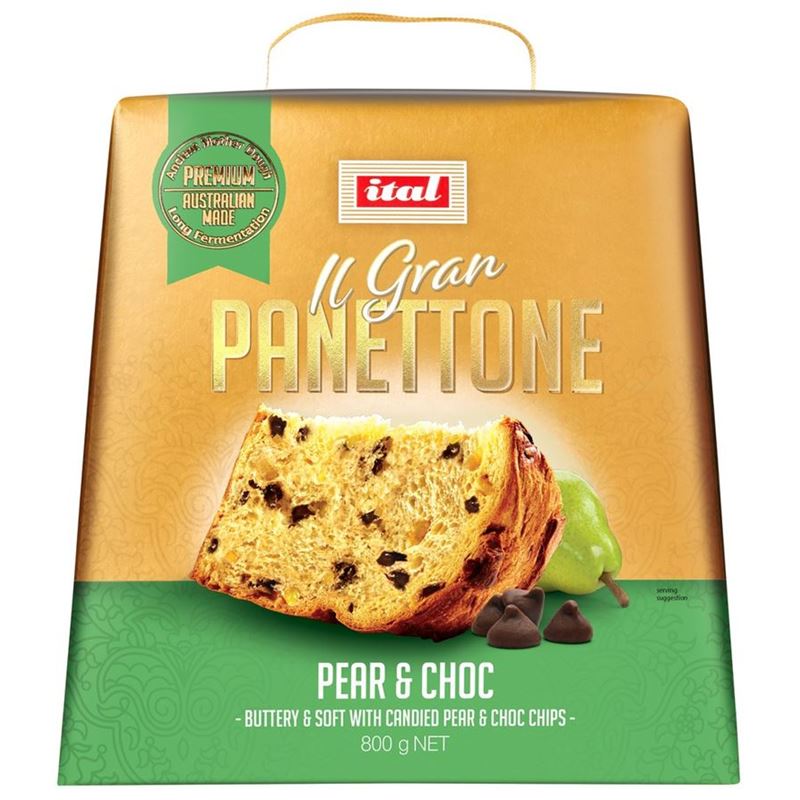 Ital – Gold Panettone Pear & Chocolate Chip 800g (Product of Australia)