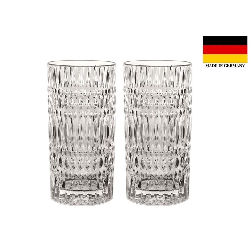 Nachtmann Crystal – Barista Ethno Latte Macchiato 422ml Set of 2 (Made in Germany)
