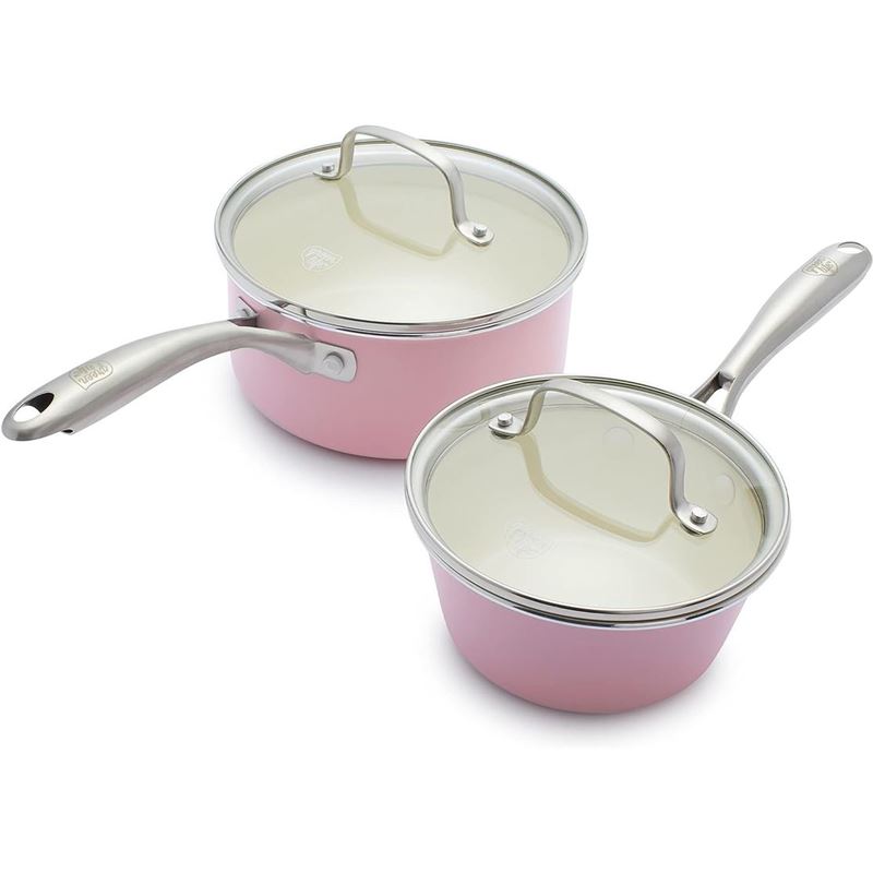 Green Life – Artisan Pink Thermalon Non-Stick 2pc Saucepan Set