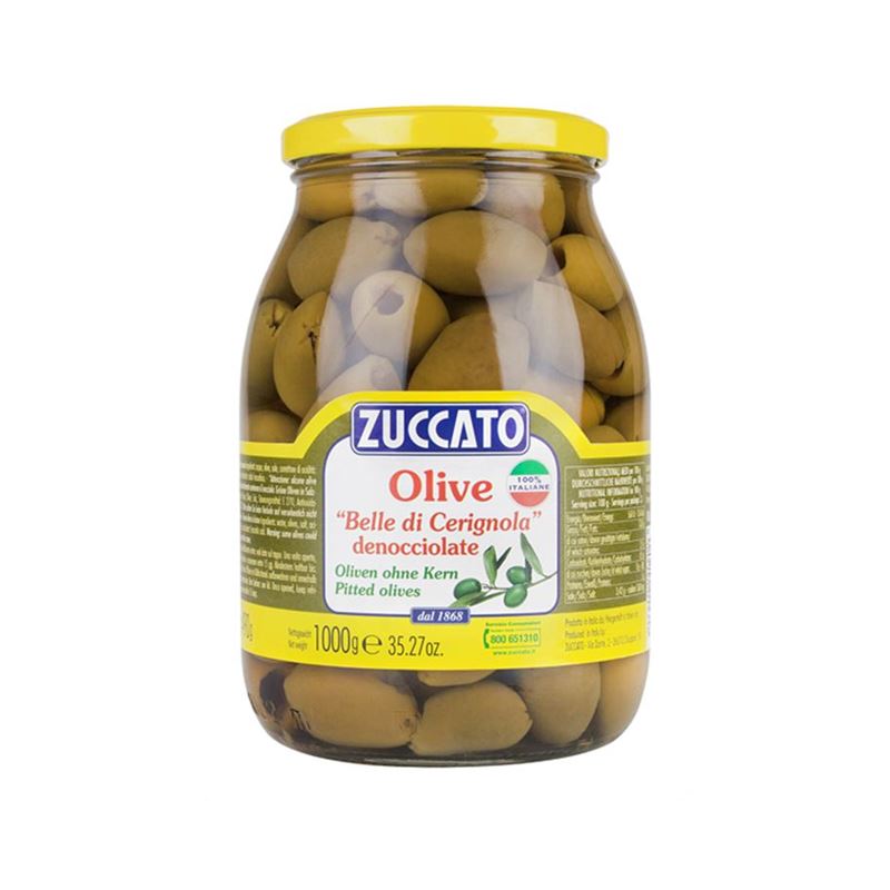 Zuccato – Pitted Bella Cerignola Olives 1kg (Made in Italy)