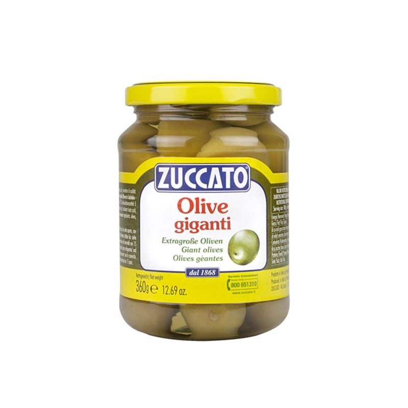 Zuccato – Green Giant Olives 330g (Made in Italy)