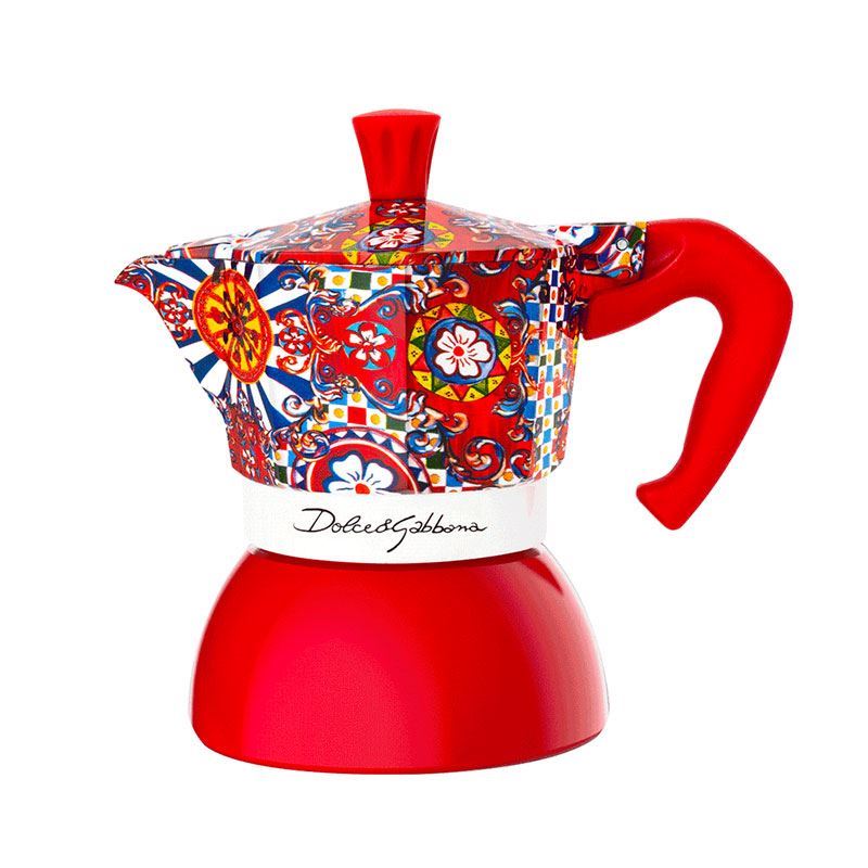 Dolce & Gabbana by Bialetti – Moka 2 Cup Induction Espresso Maker (Made in Italy)