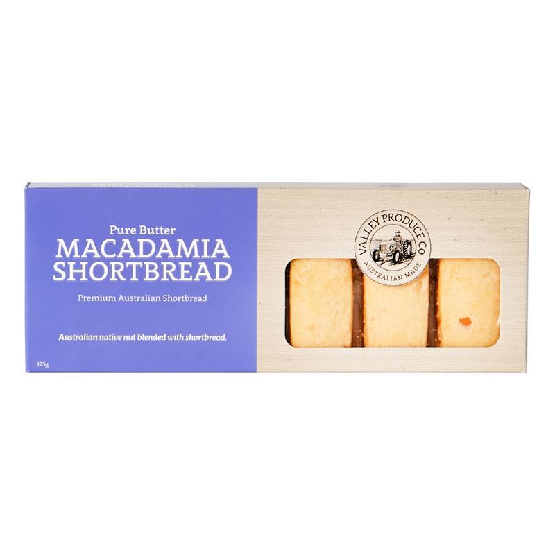 Valley Produce Co. – Pure Butter Macadamia Shortbread 175g (Made in Australia)
