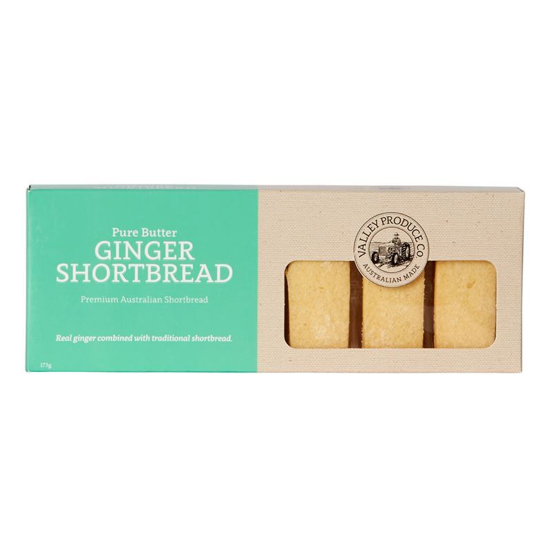 Valley Produce Co. – Pure Butter Ginger Shortbread 175g (Made in Australia)