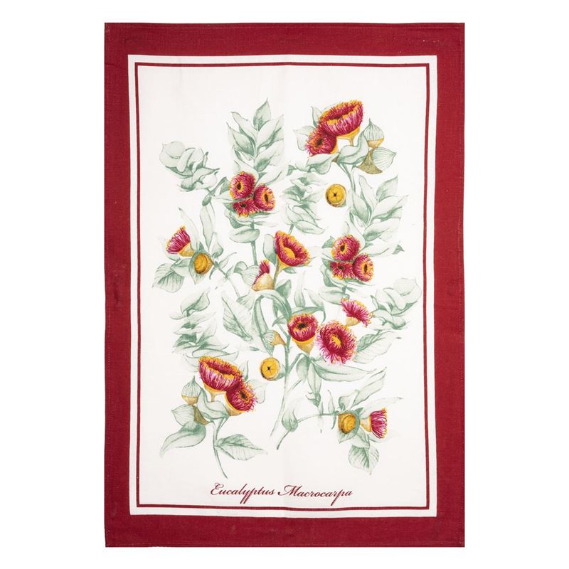 Dan Samuels – Australiana Linen Blend Tea Towel Eucalyptus Macrocarpa – 50x70cm