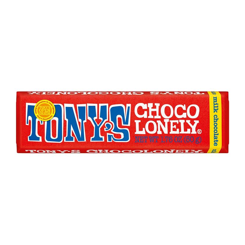 Tony’s Chocolonely – Milk Chocolate Snack Size 50g Bar (Made in Belgium)