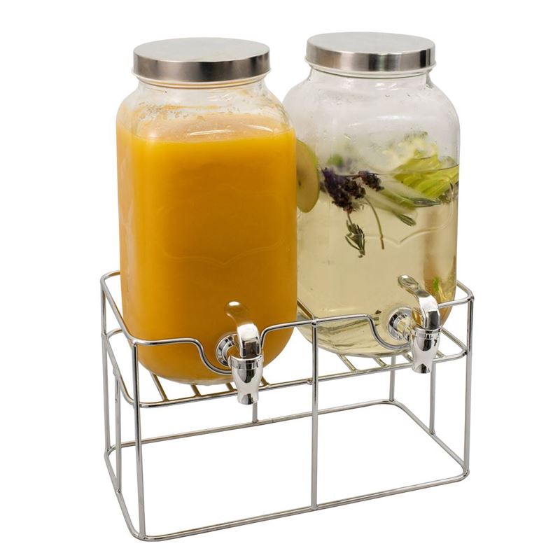 Serroni – Valencia Double Beverage Dispenser with Stand 2 x 3.5Ltr