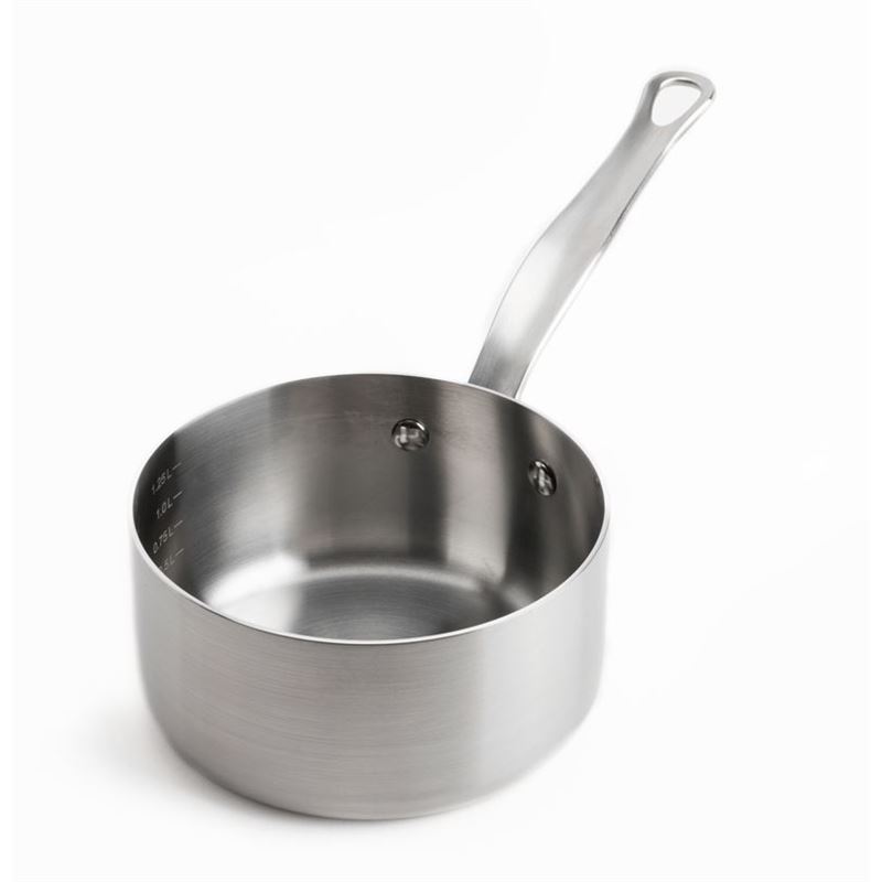 Mauviel 1830 – Tri-Ply Stainless Steel Open Saucepan 16cm 1.49Ltr