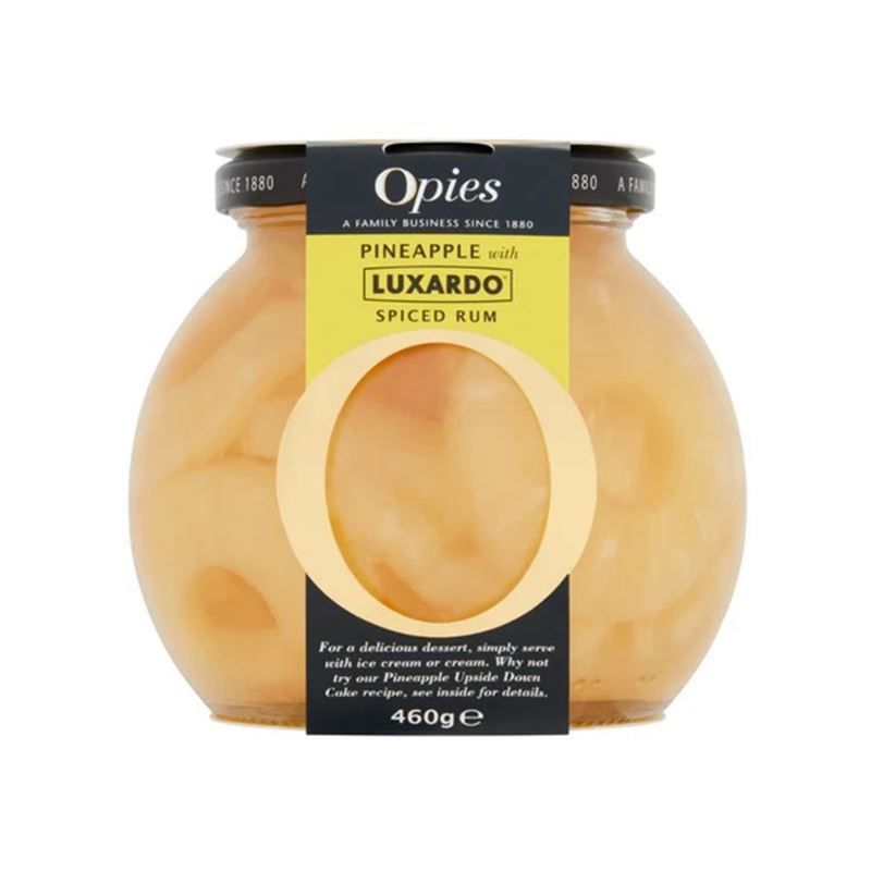 Opies – Pineapple in Luxardo Spice Rum 460g (Made in the U.K)