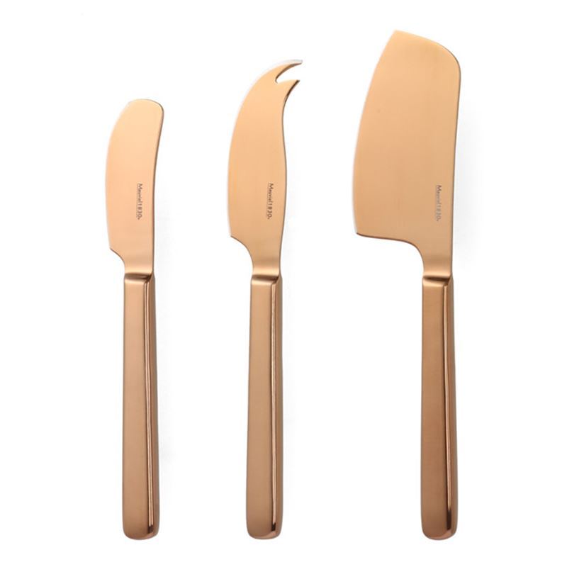 Mauviel 1830 – 3pc Copper Look Cheese Knife Set