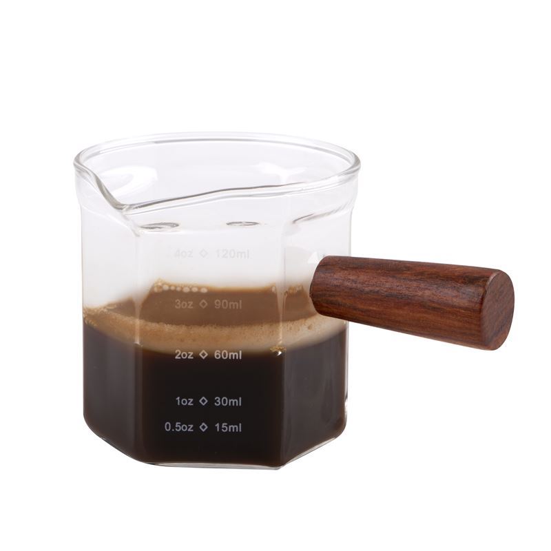 Casa Barista – Espresso Shot Glass with Wooden Handle 120ml
