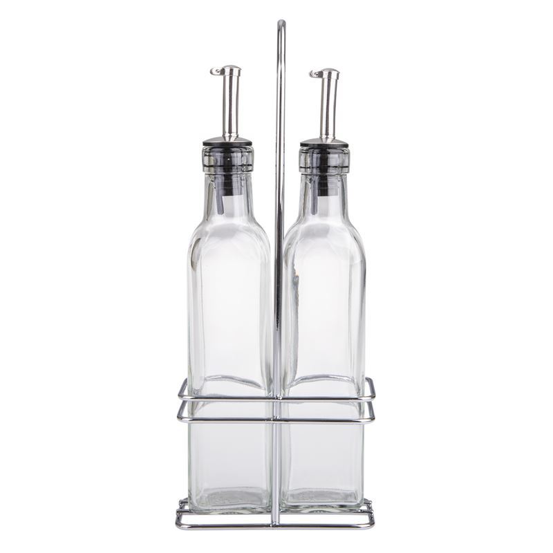 Kitchenworks – Glass Oil & Vinegar Set 270ml in Stand