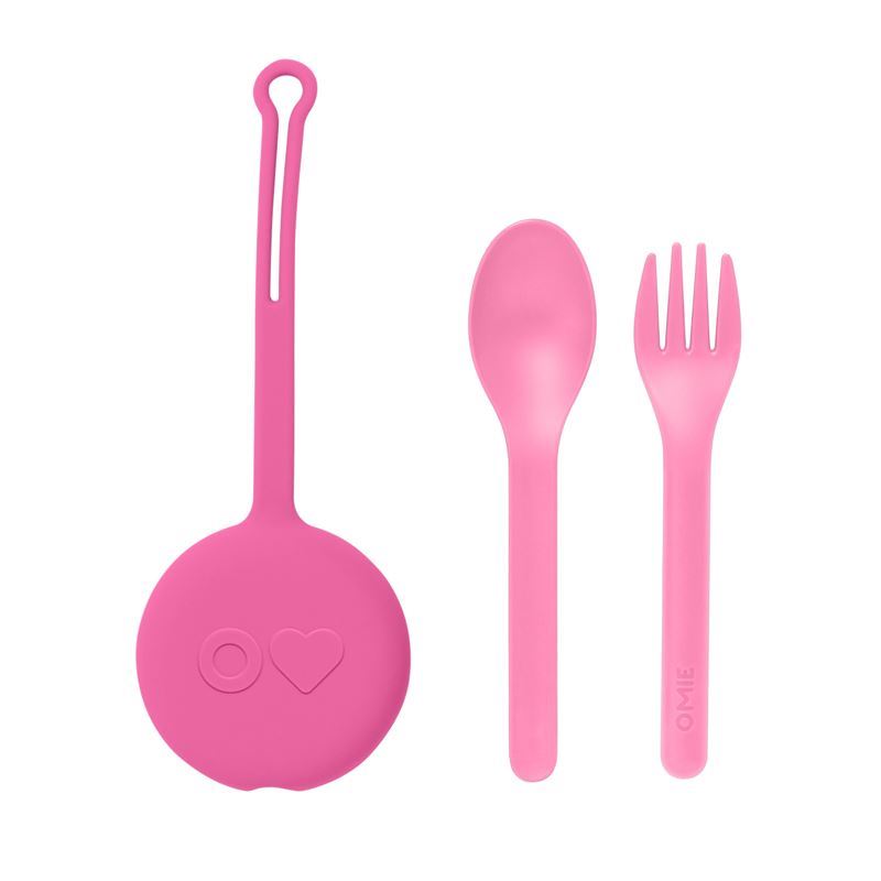 Omie – OmiePod 3pc Cutlery Set Bubble Pink