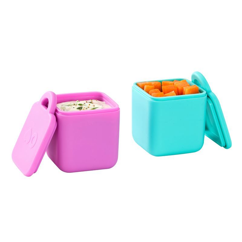 Omie – Silicone Dip Container Set of 2 Pink Teal