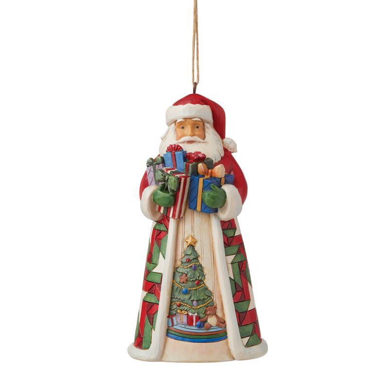 Disney Traditions – Heartwood Creek Santa Arms Full of Gifts Hanging Ornament 12cm