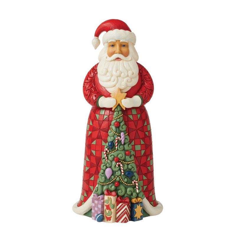 Disney Traditions – Heartwood Creek Santa with Christmas Tree Coat 25cm