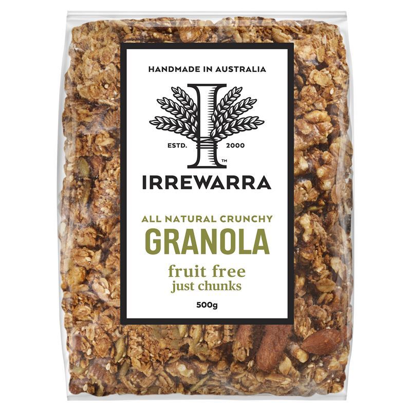 Irrewarra – Granola Fruit Free 500g (Made in Australia)