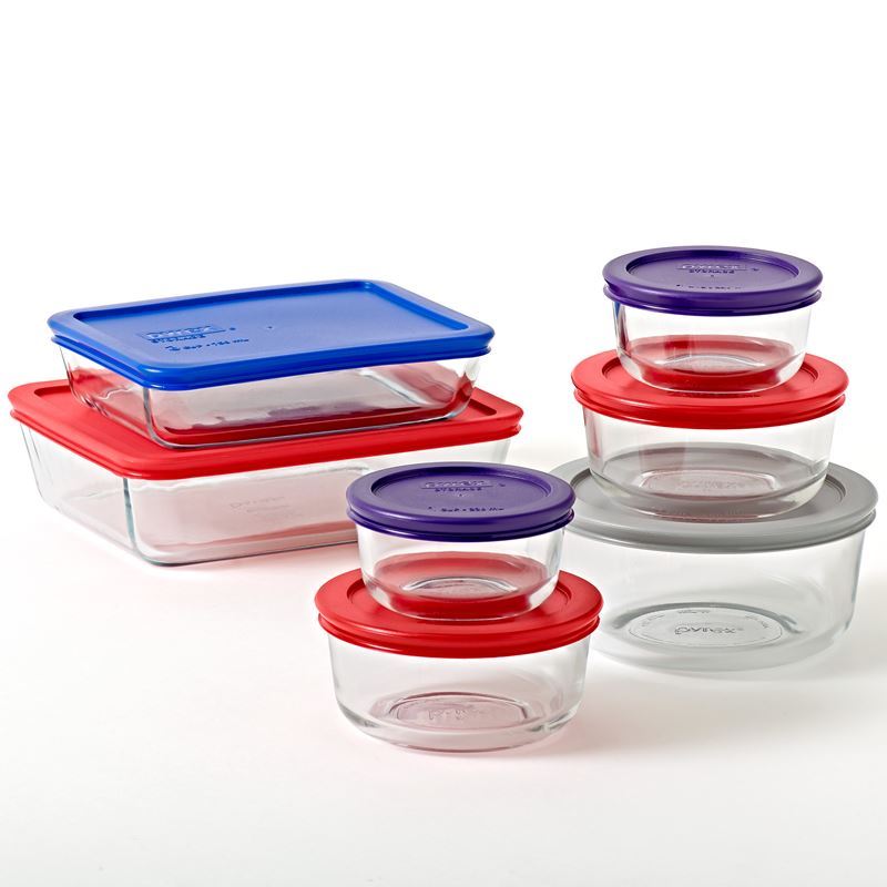 Pyrex – Simply Store 14pc (including Lids) Storage Set (Made in the U.S.A)