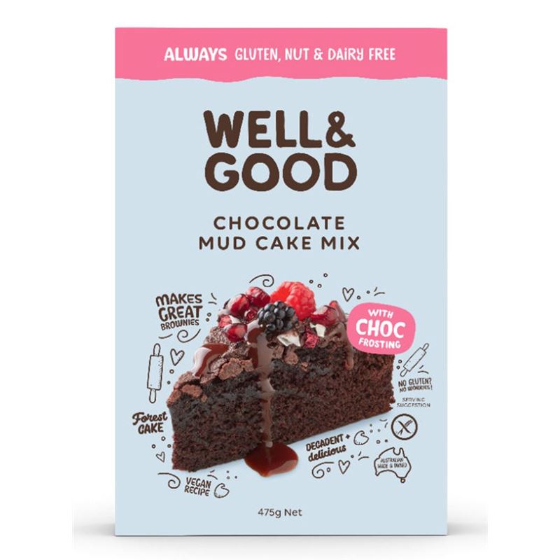 Well & Good – Chocolate Mud Cake Mix 475g GLUTEN FREE